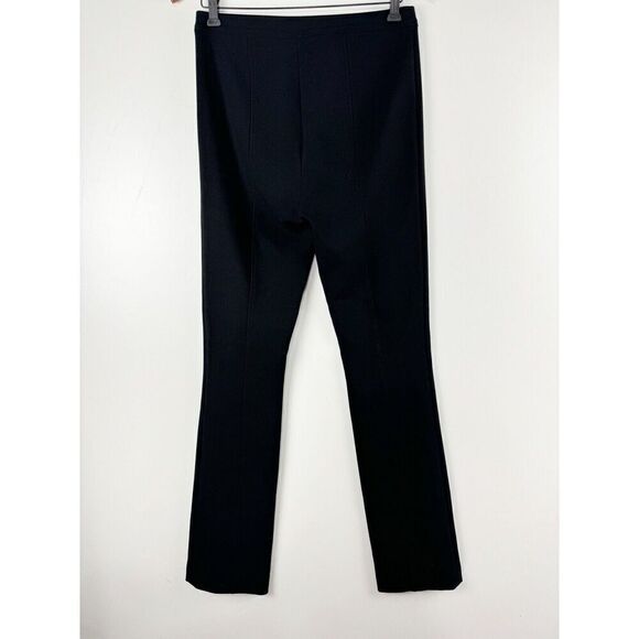 Cinq A Sept Billie Flare Split-Cuff Pants Hook Closure Sz 4 Black Slits - Picture 3 of 8